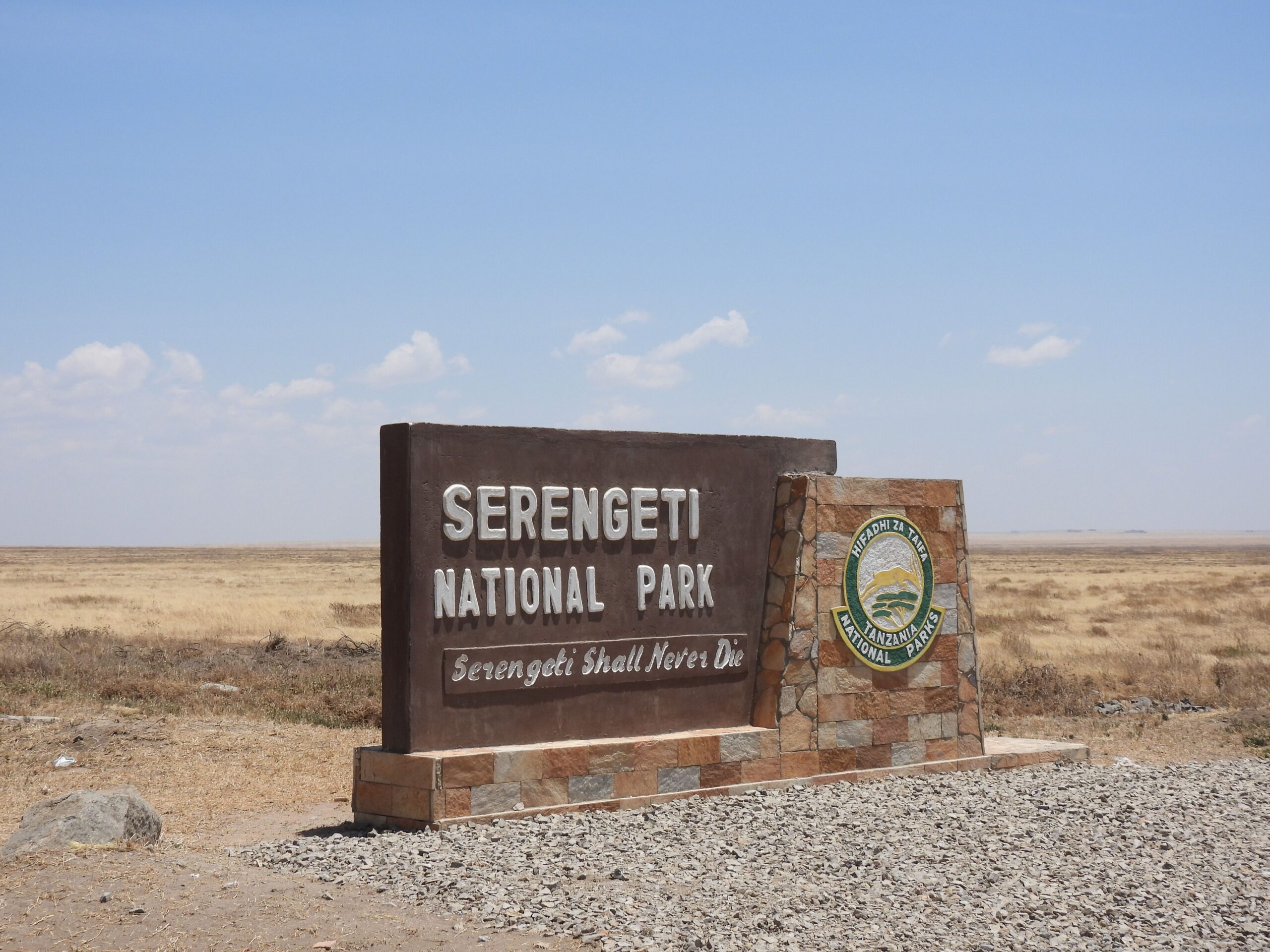 Serengeti National Park entrance sign, Tanzania